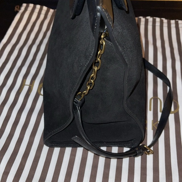 Pre Owned Henri Bendel Black Suede Satchel - Picture 3 of 6
